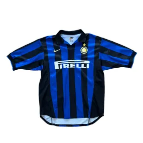 1998-99 Black   Blue Nike Inter Milan Home Shirt - Medium