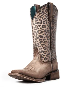 Ariat Women's Circuit Savanna Cheetah Square Toe Cowgirl Boots 10035942