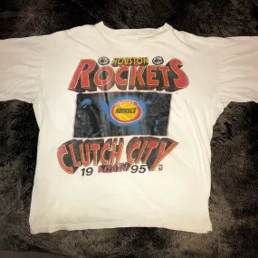 Rockets 1995 Comic Book “Clutch City” Tee (White)