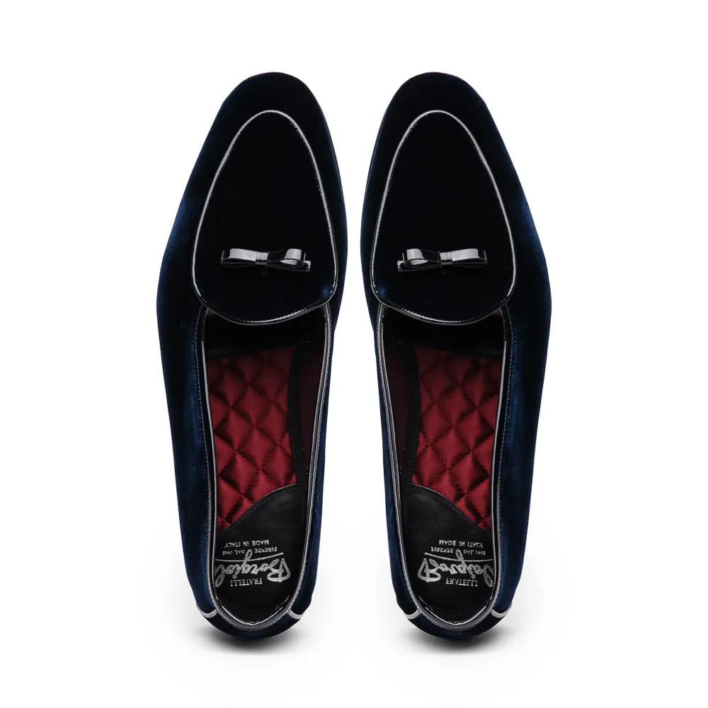 10-120-NVY ARCO Velvet Tuxedo Shoe, Navy