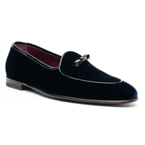 10-120-NVY ARCO Velvet Tuxedo Shoe, Navy