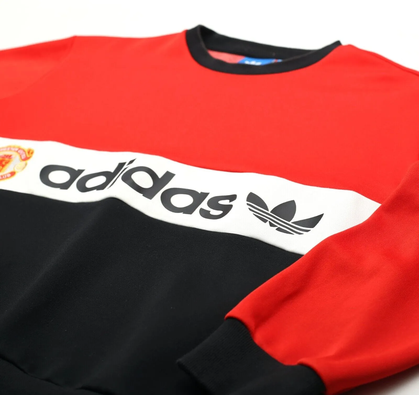 1980s Style MANCHESTER UNITED Retro adidas Originals Sweatshirt (M)