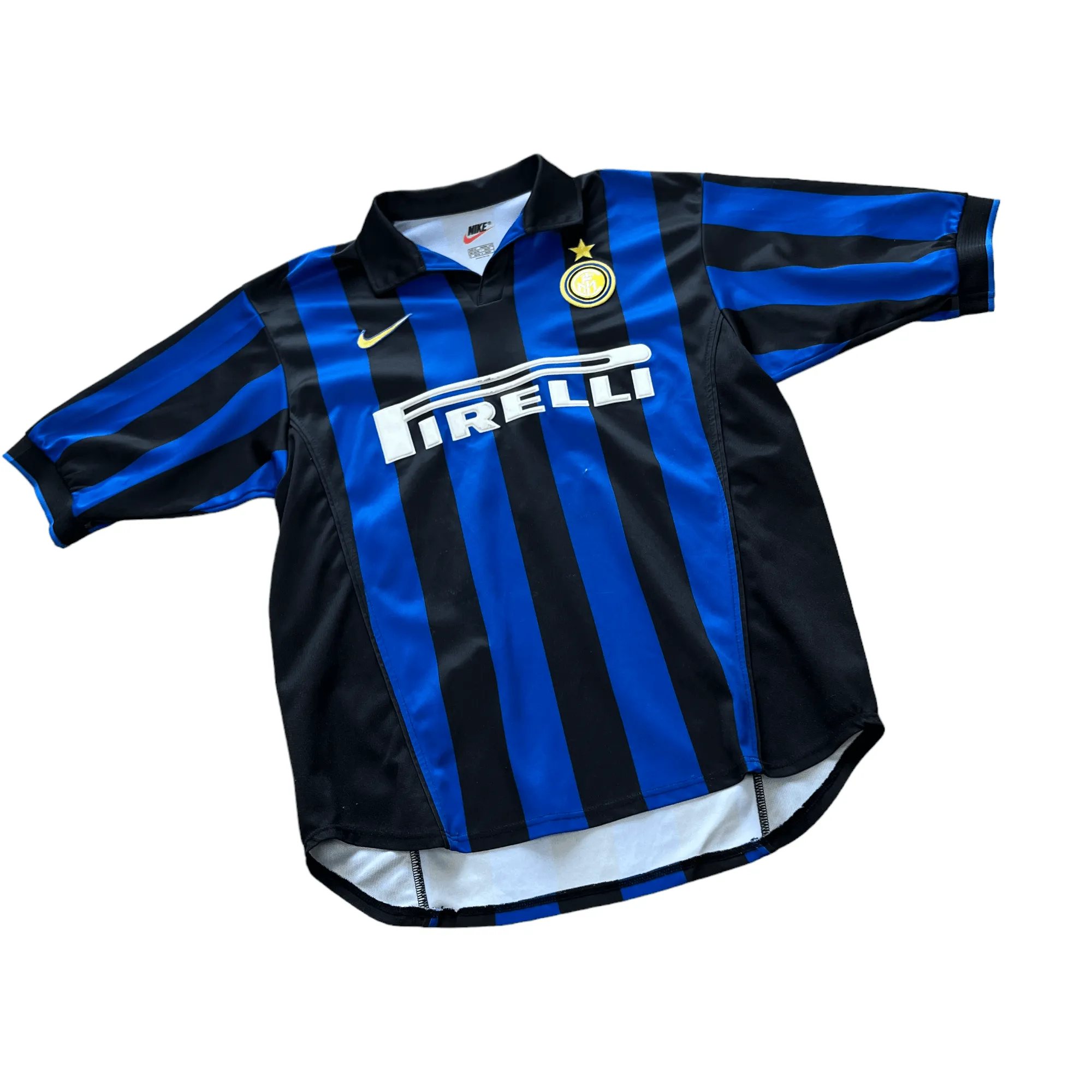 1998-99 Black   Blue Nike Inter Milan Home Shirt - Medium