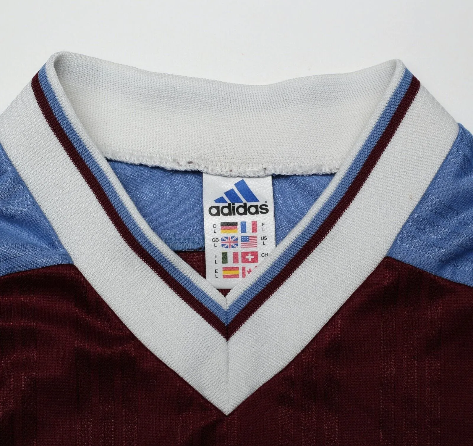 1998/99 BURNLEY FC Vintage adidas Home Football Shirt Jersey (L)