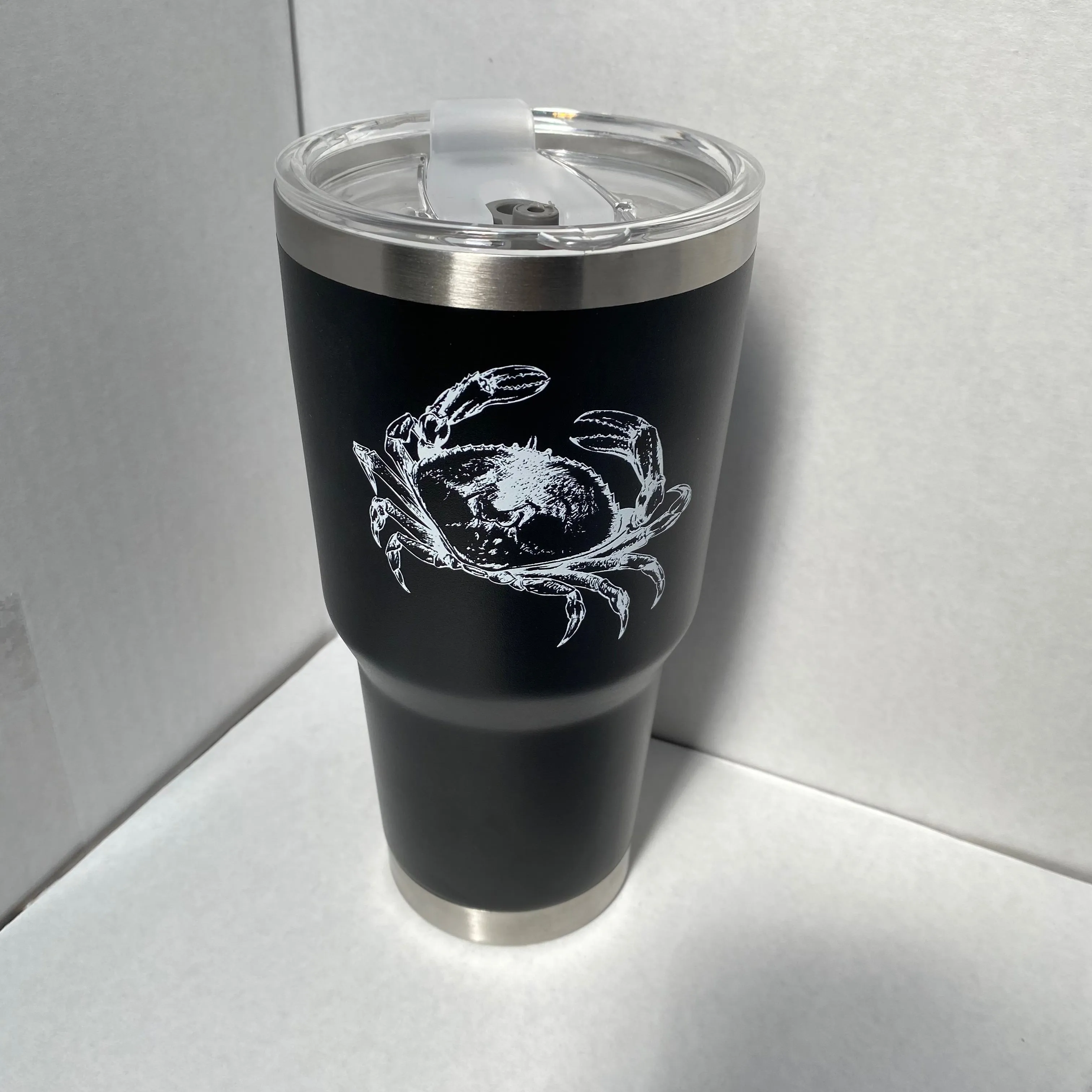 30oz Insulated Tumbler w/ Lid THREE DESIGNS: Lingcod, Yellowtail, Dungeness Crab