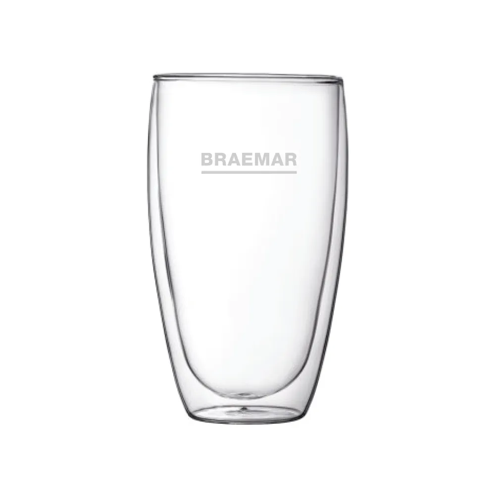 400ml Double Wall Glass Mug