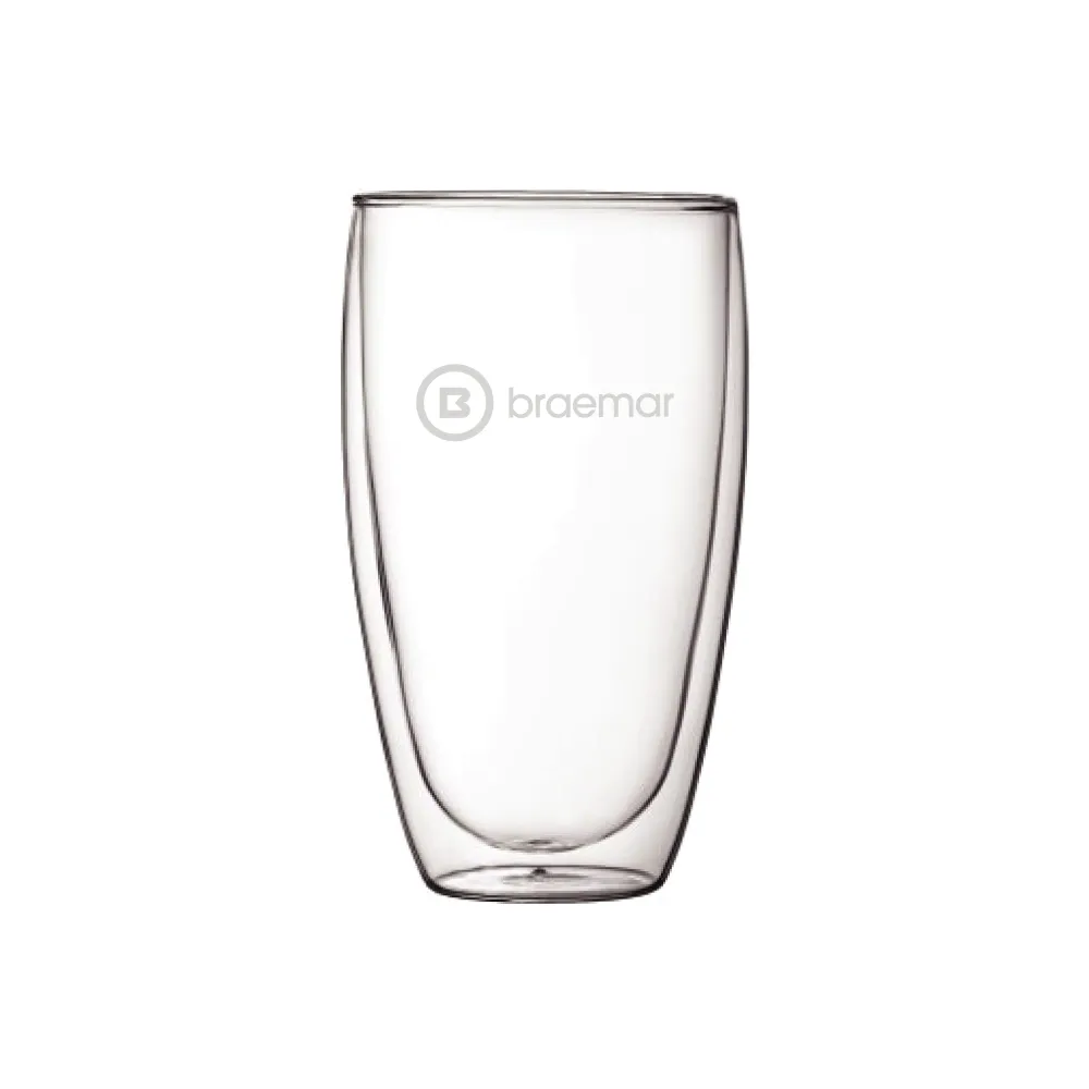 400ml Double Wall Glass Mug