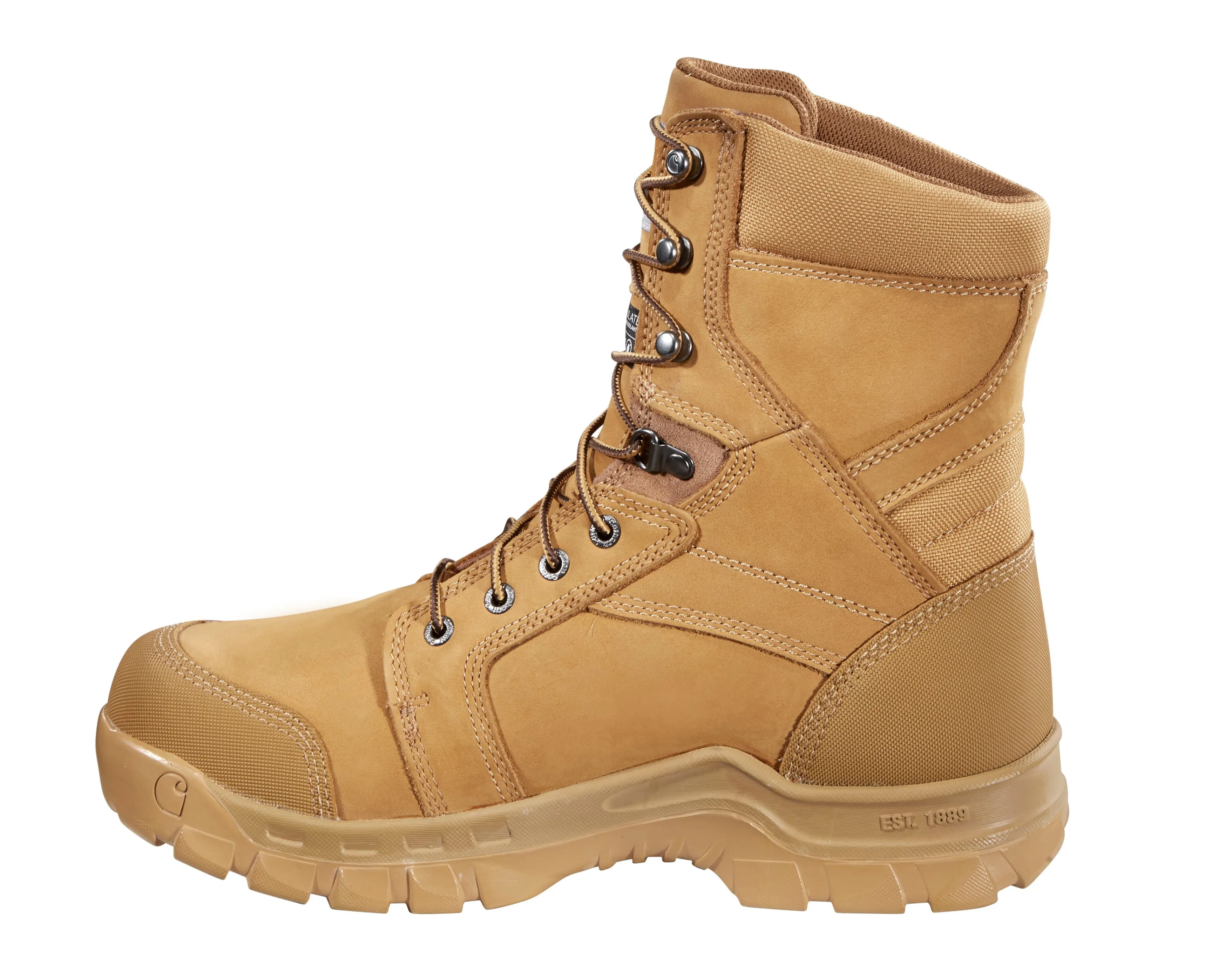 8" Rugged Flex Waterproof Insulated Soft Toe Boot Wheat