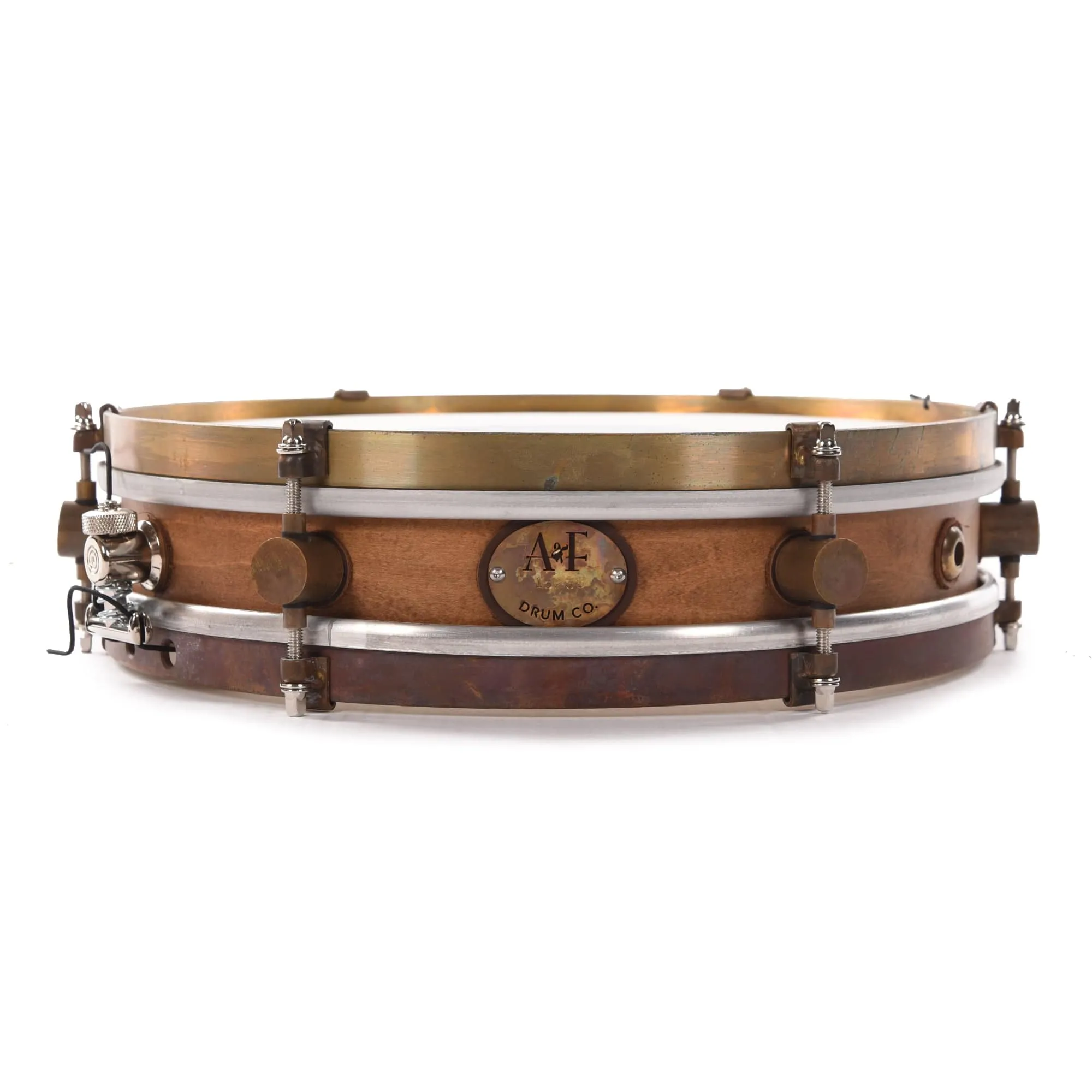 A&F Drum Co. 3x13 Rude Boy Teak/Maple Snare Drum w/Internal Snares Limited Edition