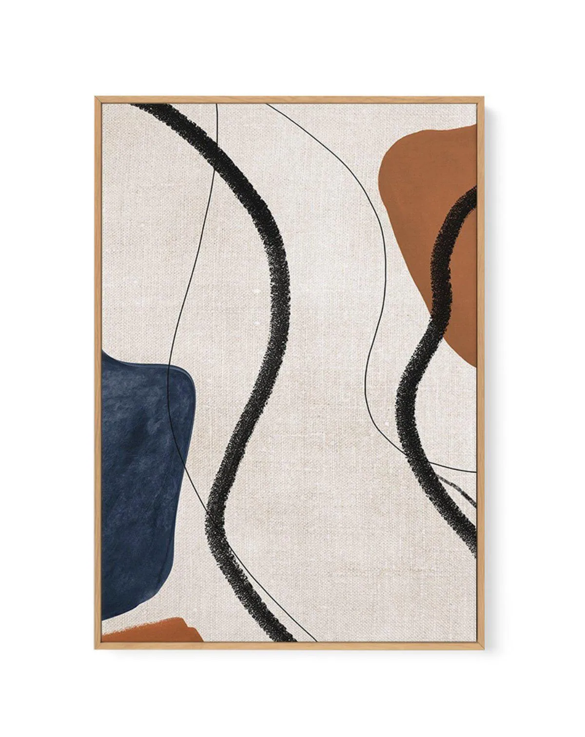 Abstract on Linen II | Framed Canvas Art Print