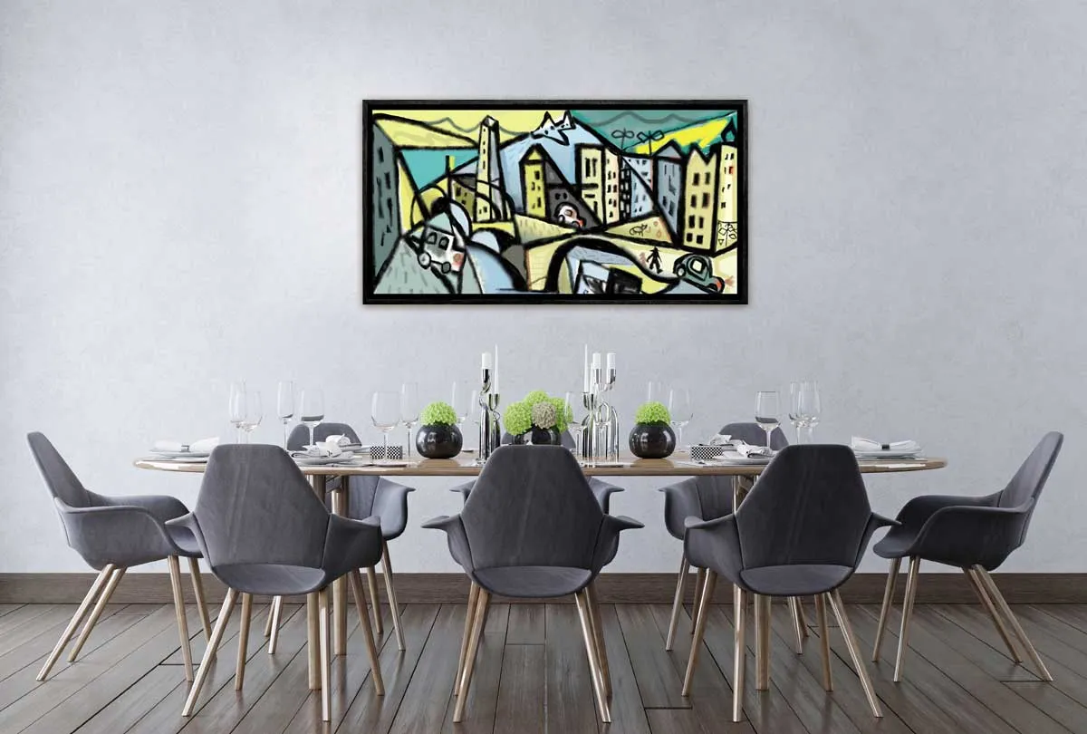 Abstract Town | Canvas Wall Art Print