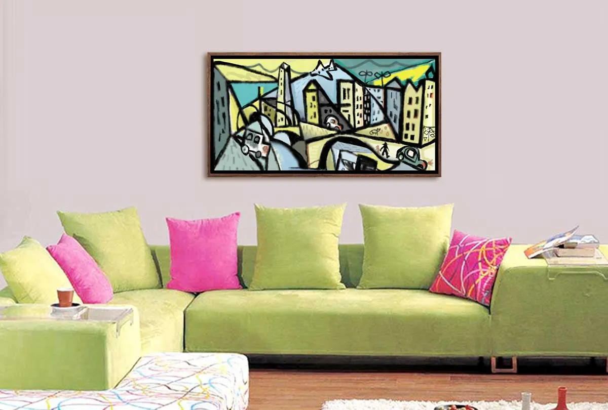 Abstract Town | Canvas Wall Art Print