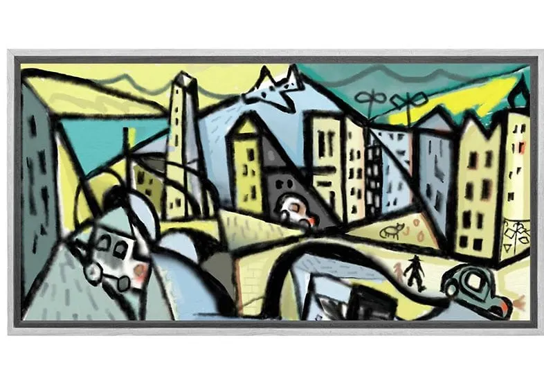 Abstract Town | Canvas Wall Art Print