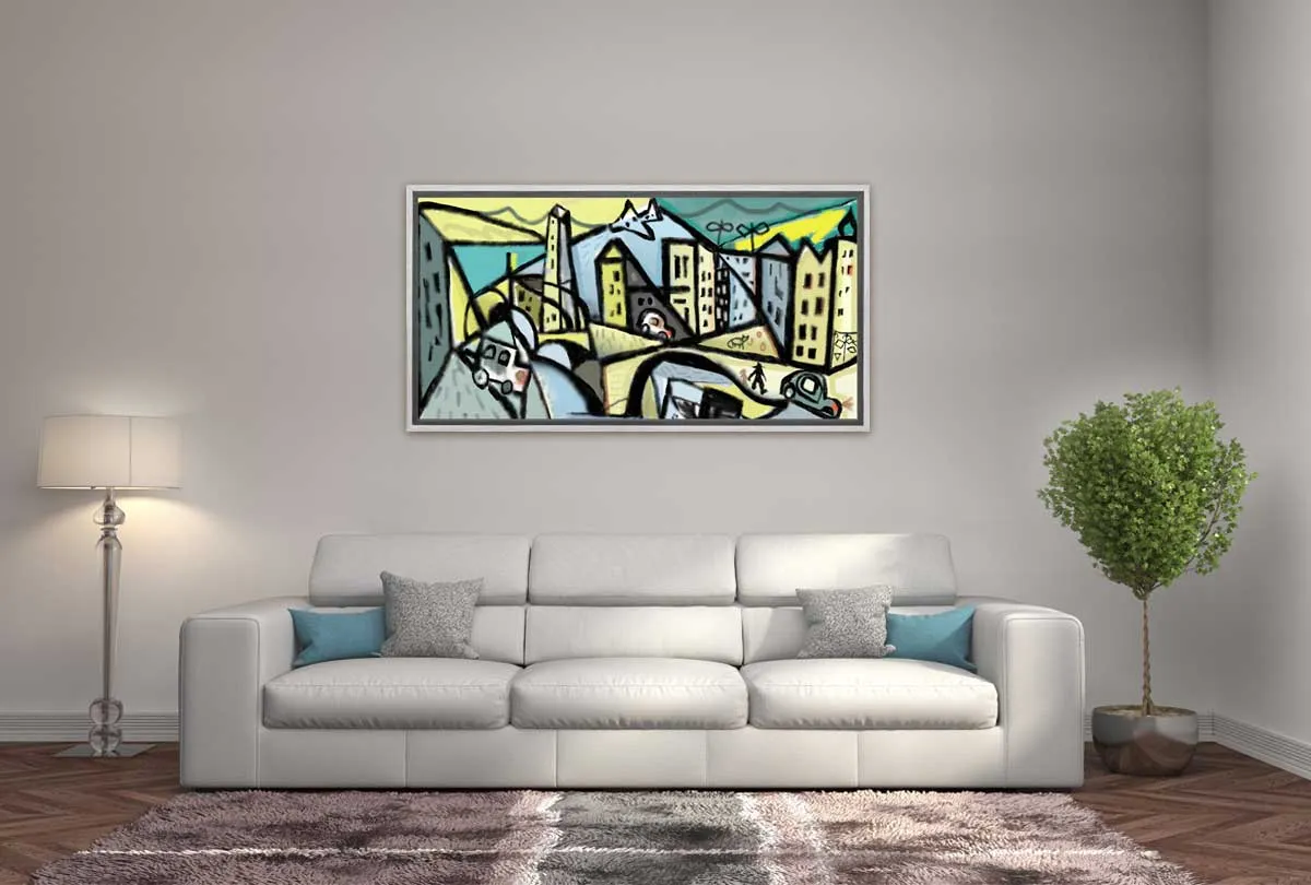 Abstract Town | Canvas Wall Art Print