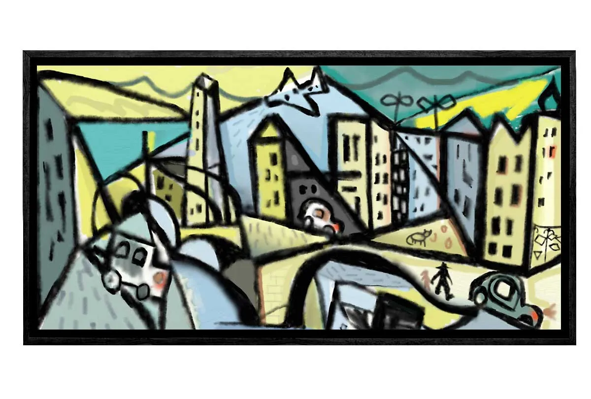 Abstract Town | Canvas Wall Art Print