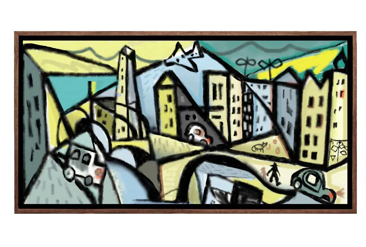 Abstract Town | Canvas Wall Art Print