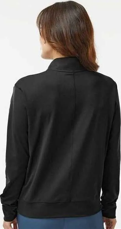 Adidas A1002 Women's Ultimate365 Textured Quarter-Zip Pullover - Black