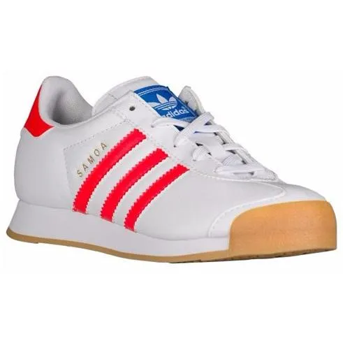 ADIDAS KIDS SAMOA PERF (GUM) in White/Solar Red/Gum/Perf