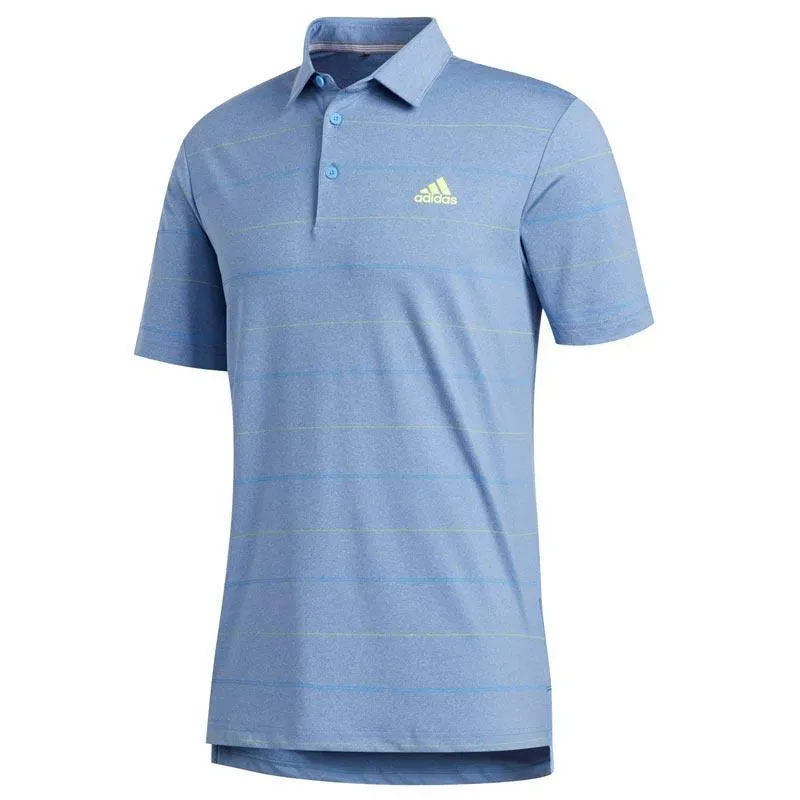 adidas Mens Ultimate365 Heathered Stripe Polo