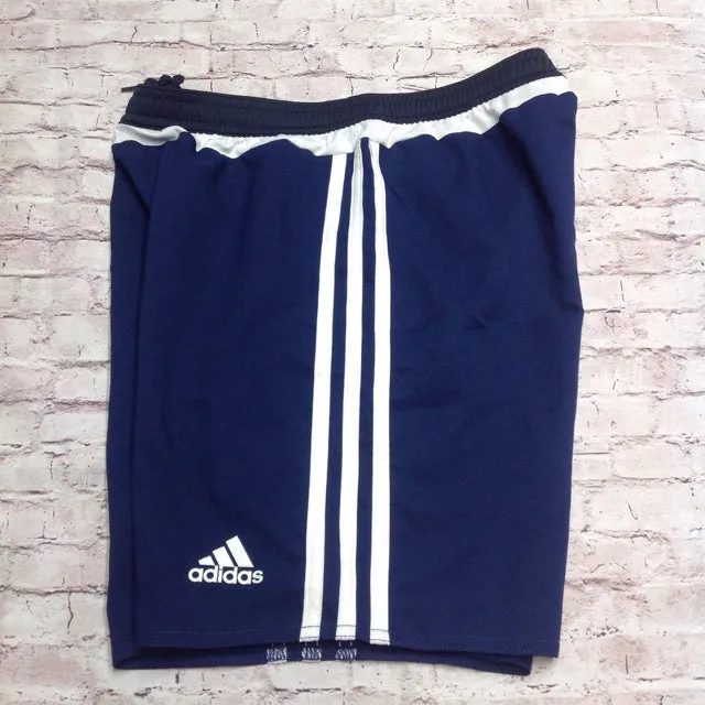 Adidas Navy & White Logo Shorts