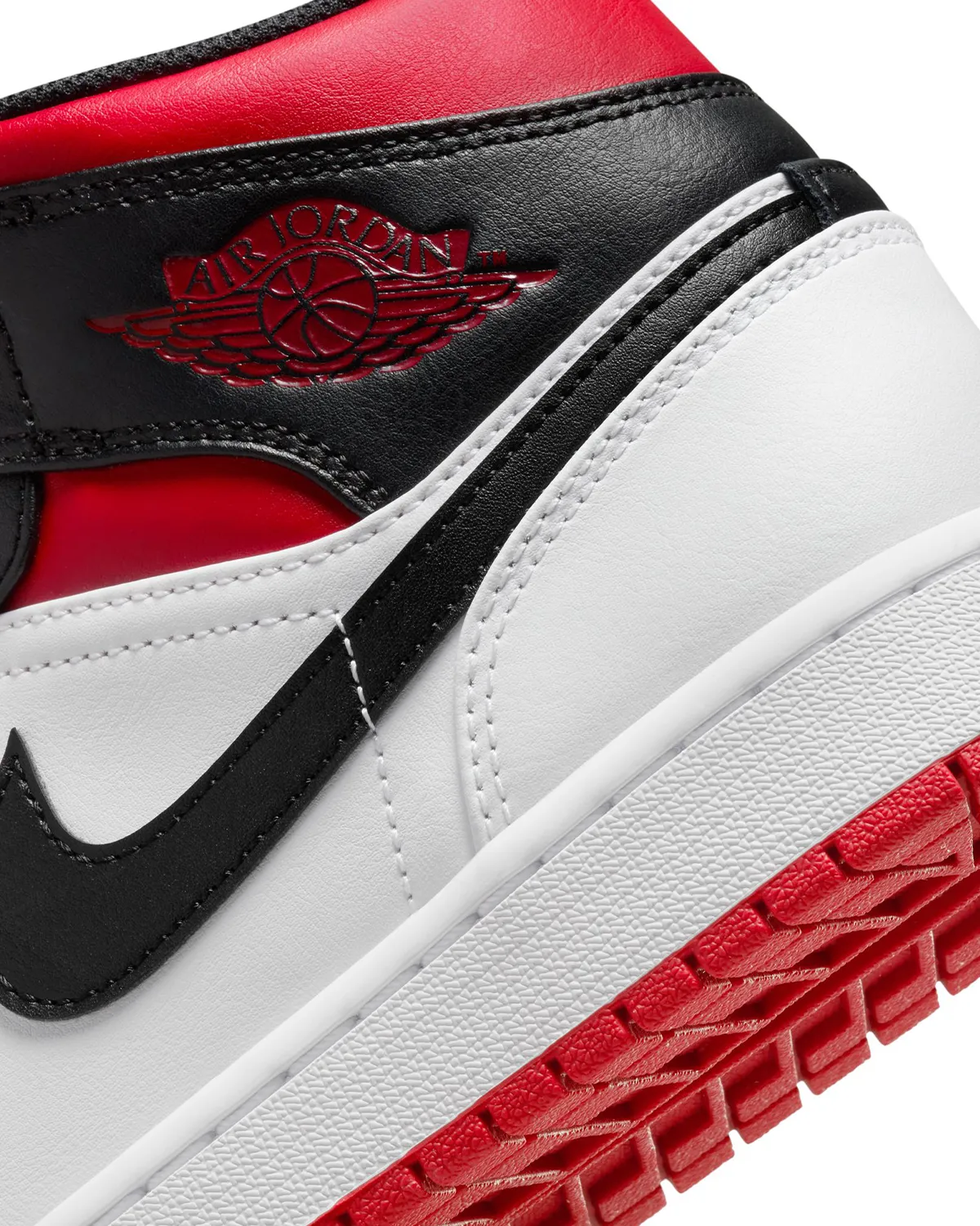 Air Jordan 1 Mid White/Gym Red/Black