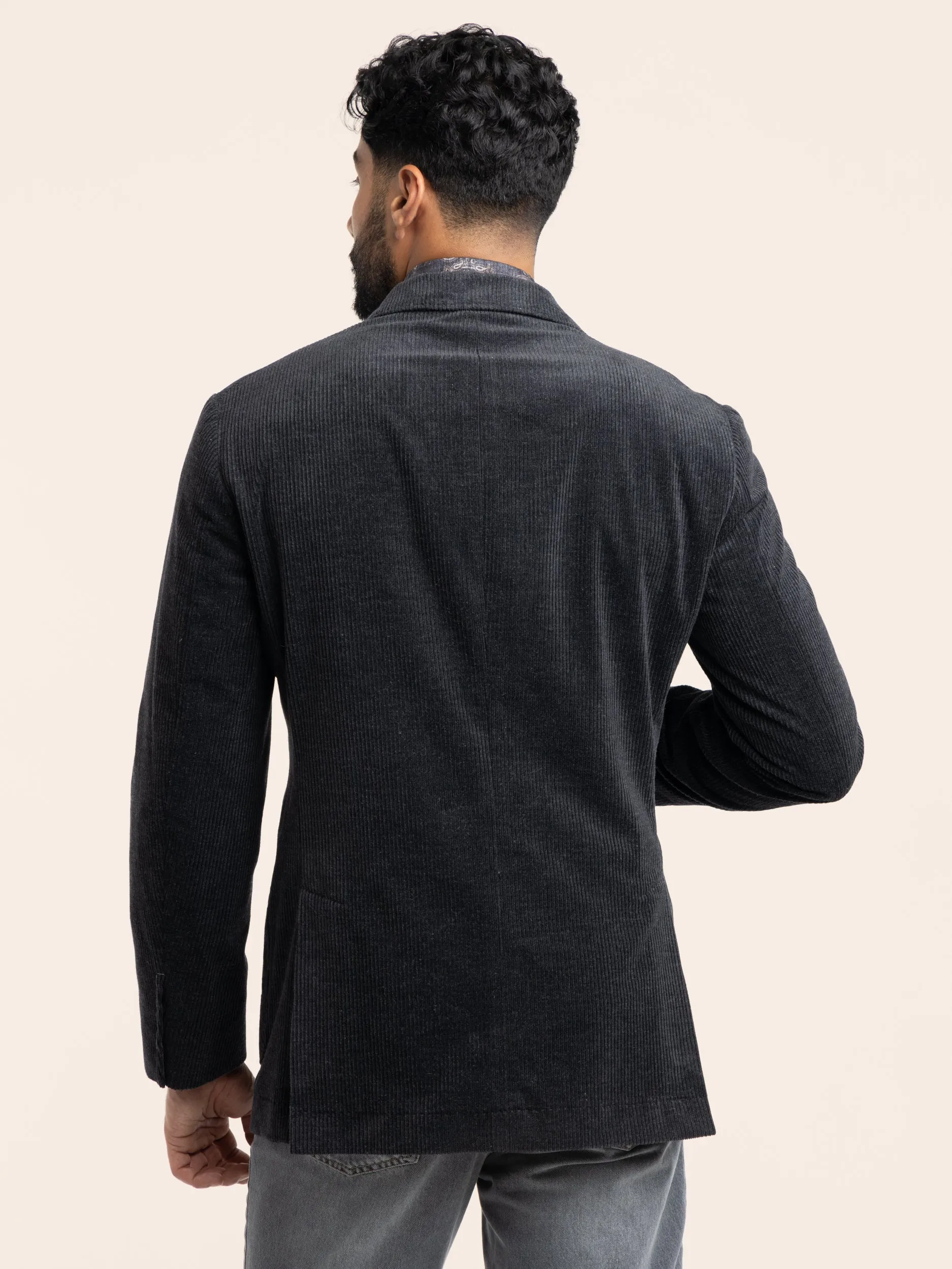 Anthracite Grey Corduroy Sport Jacket