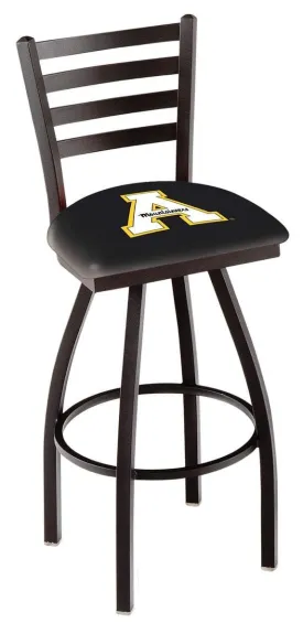 Appalachian State Mountaineers HBS Ladder Back Swivel Bar Stool Seat Chair