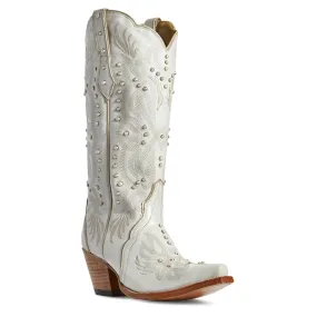 Ariat Women's Pearl White Snip Toe Western Boots 10031549