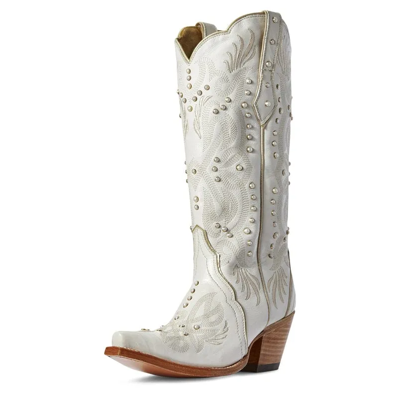 Ariat Women's Pearl White Snip Toe Western Boots 10031549