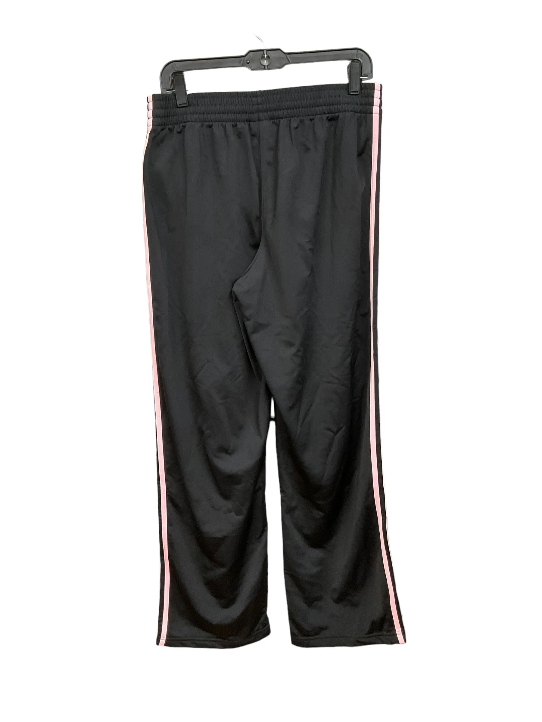 Athletic Pants By Adidas In Black & Pink, Size: L