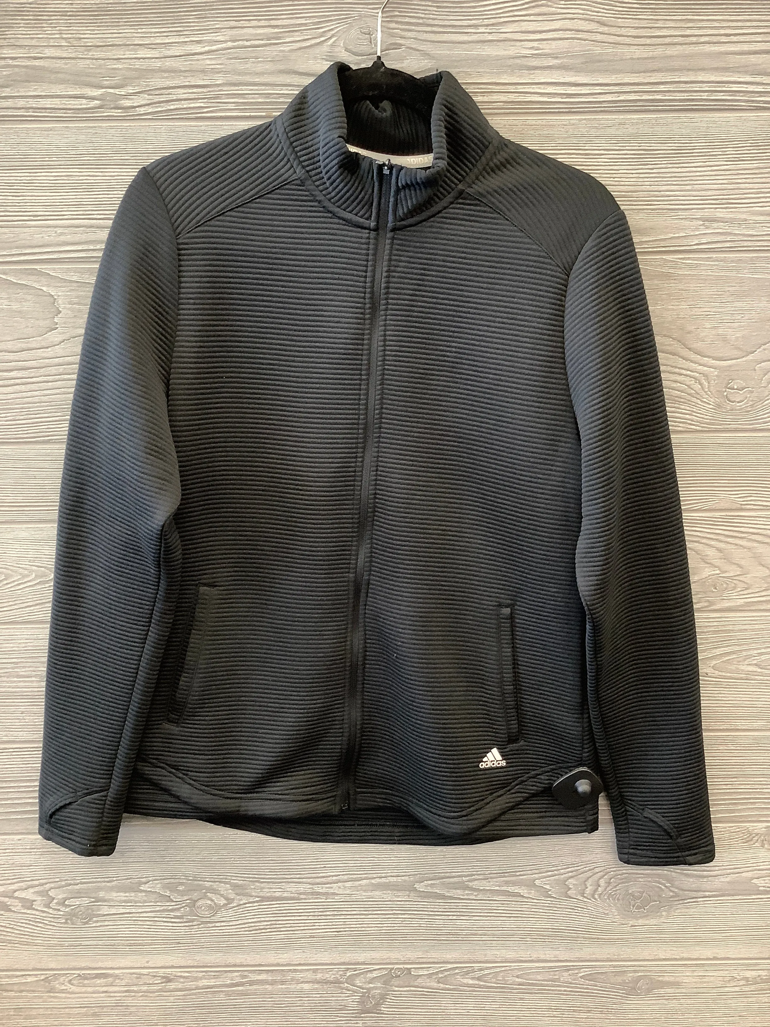 Athletic Sweatshirt Collar By Adidas In Black, Size: L