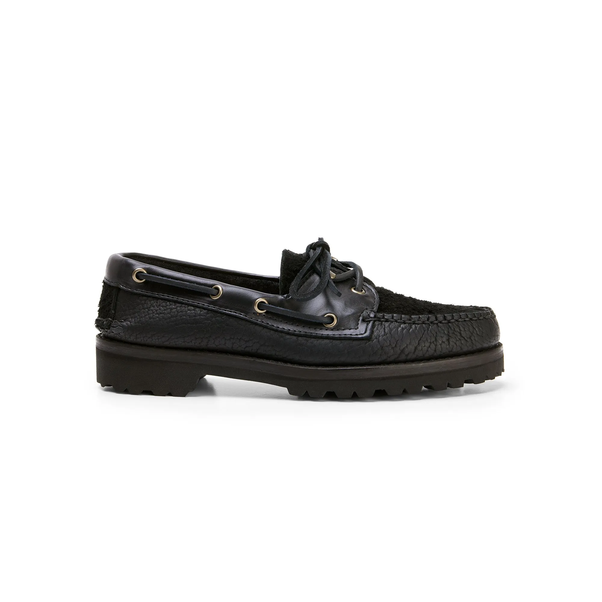 Authentic Original 2-Eye Boat Shoe, Black