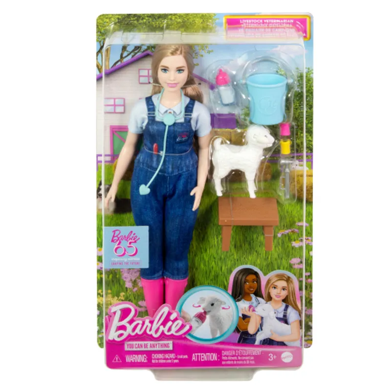 BARBIE 65TH ANNIVERSARY CAREER DOLL LIVESTOCK