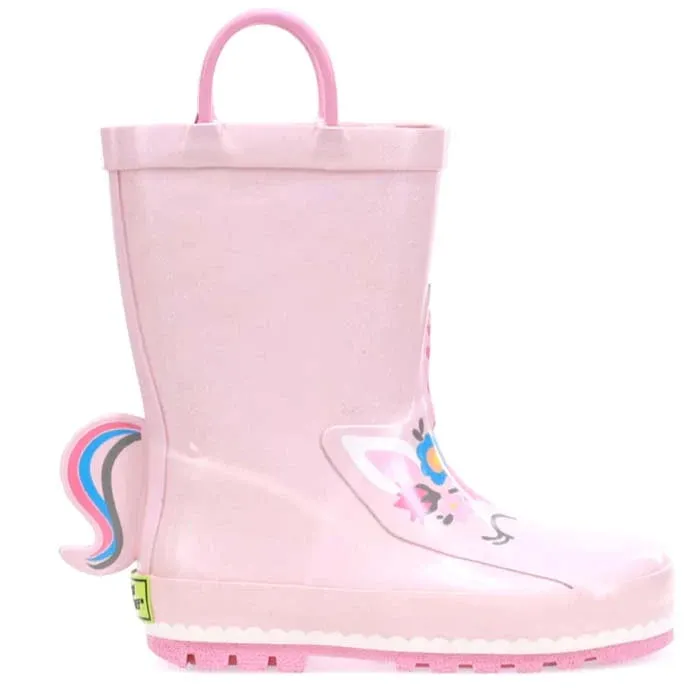 Big Girl Western Chief Unity Unicorn Rain Boot in Soft Rose