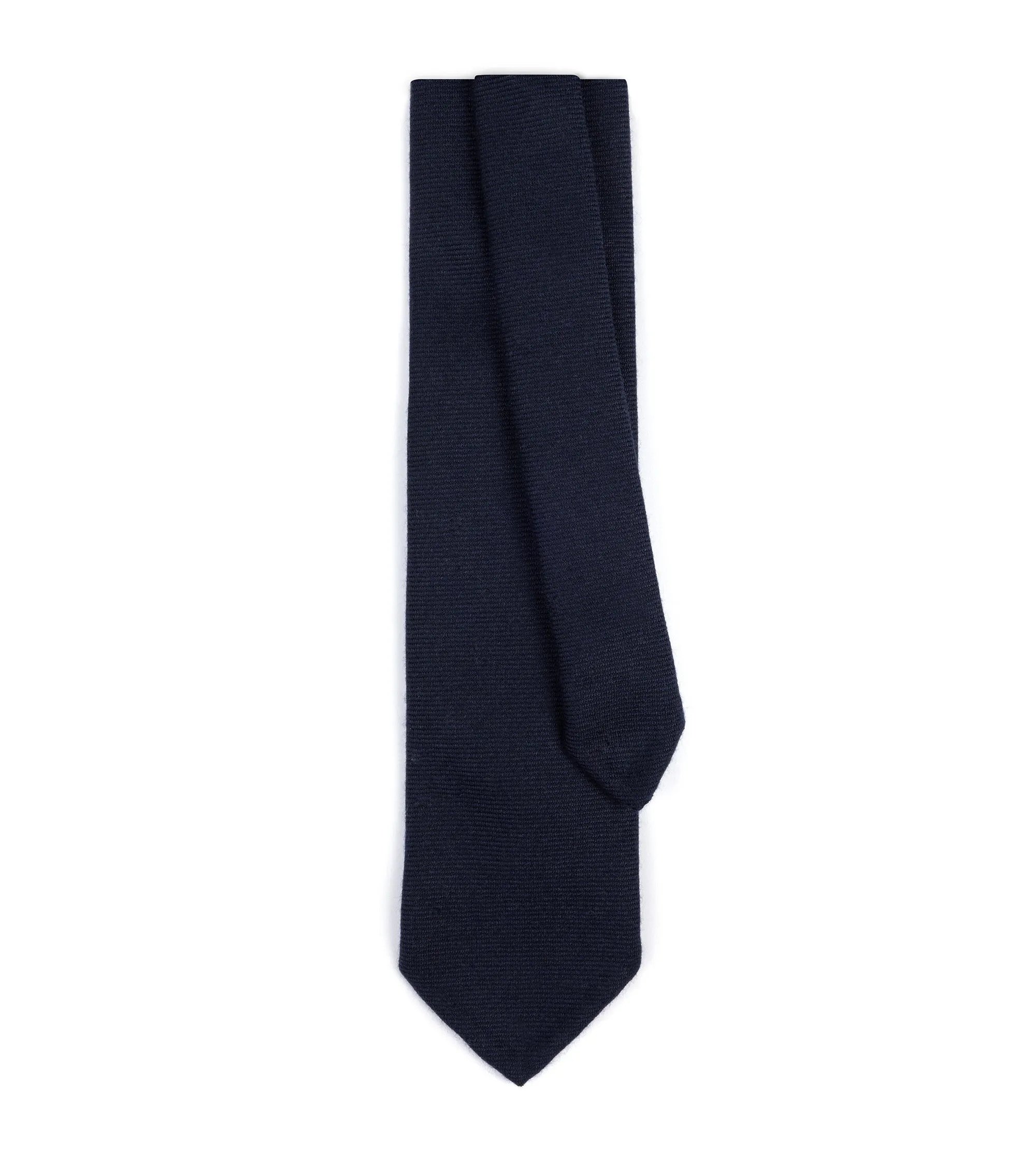 Bigi Cashmere Twill Tie: Navy