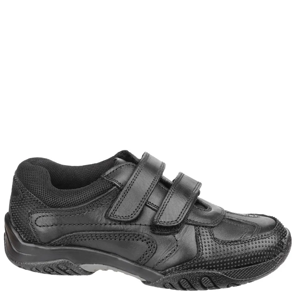 Black Jezza Junior School Shoes