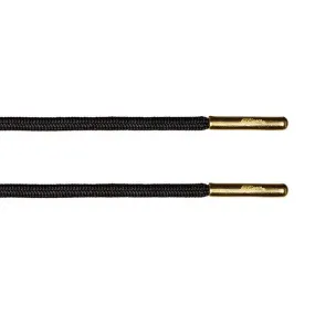 Black Rope Lace - Gold Metal Aglet