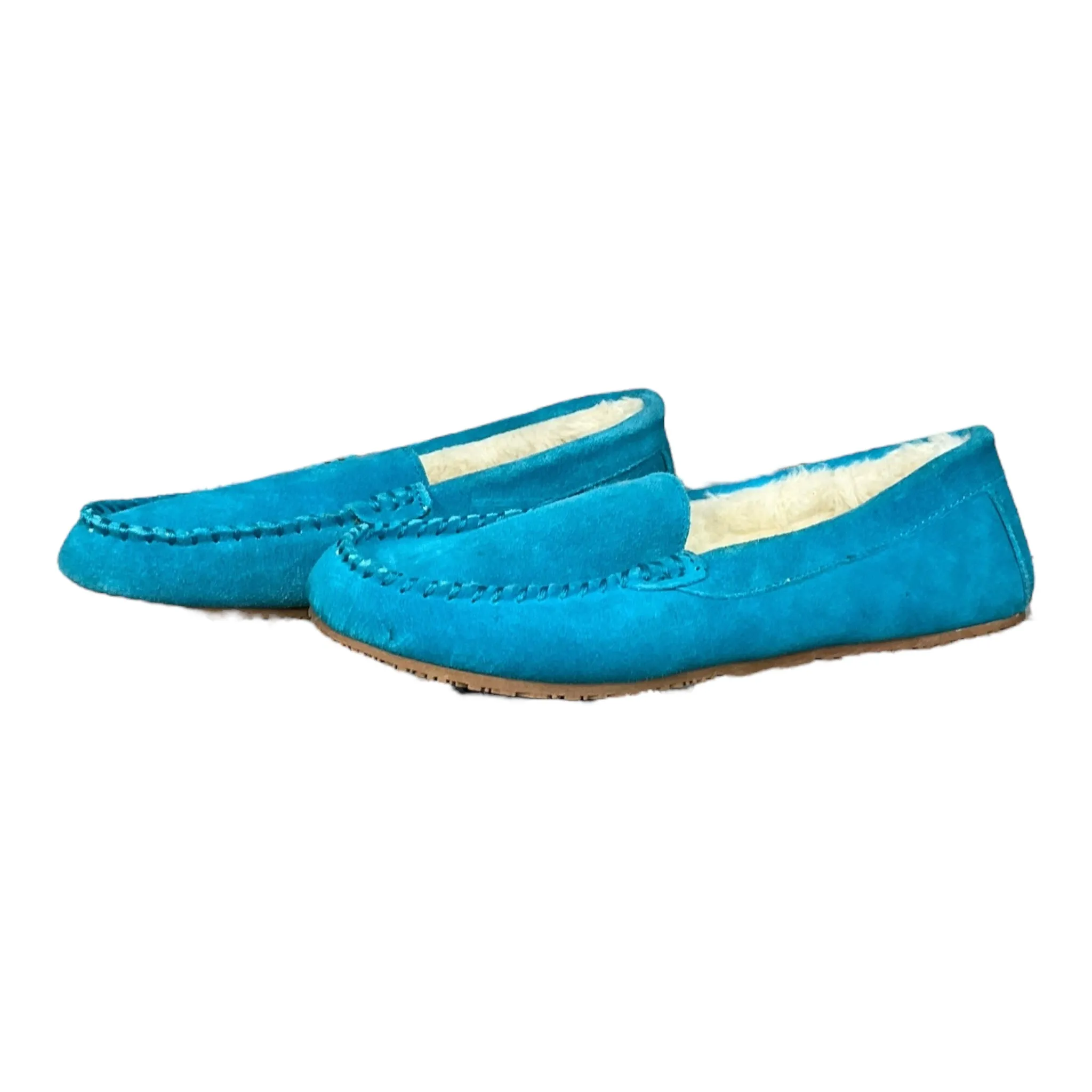 Blue Slippers Lands End, Size 8