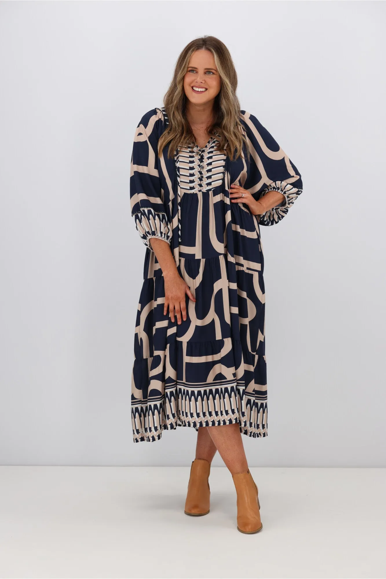 Boho Australia Navy Juliet Maxi Dress - Elegant & Stylish Bohemian Fashion