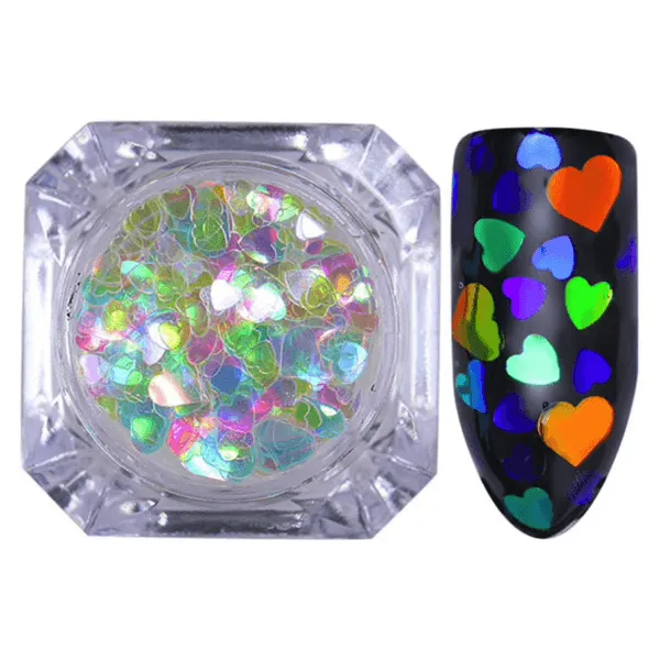 Born Pretty - Nail Art Flakes Heart Shape #40733