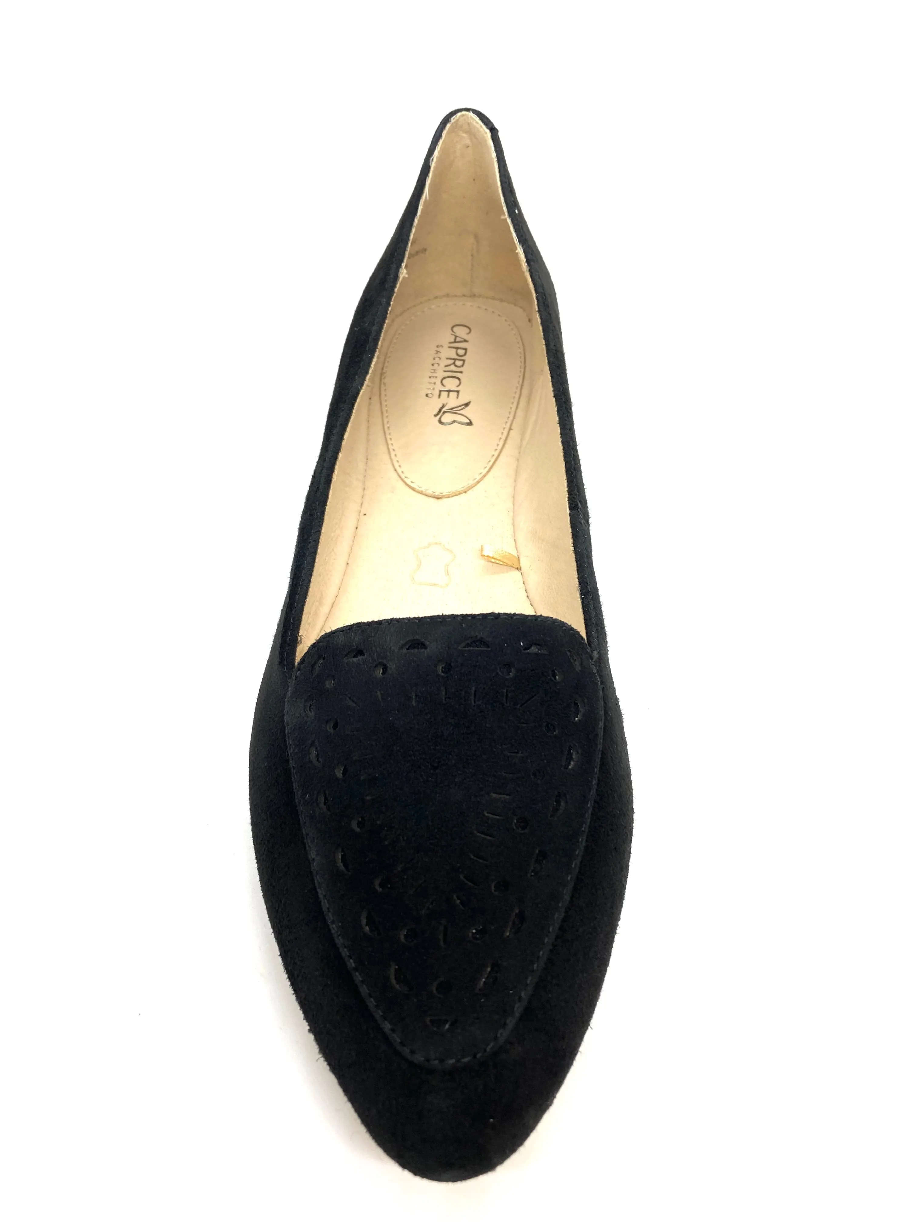 Caprice Ladies Pointed Toe Suede Pump