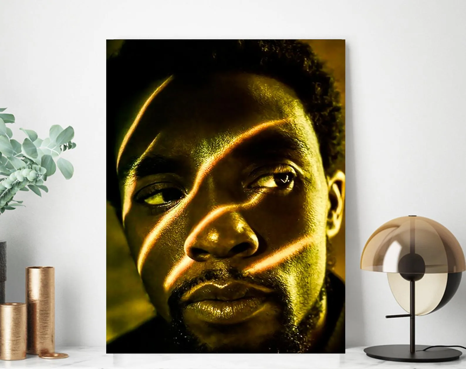 Chadwick Boseman Poster, Black Panther Canvas Rolls, Custom Canvas, Home decor, Wall Hanging, Hollywood Actor Chadwick Boseman Poster