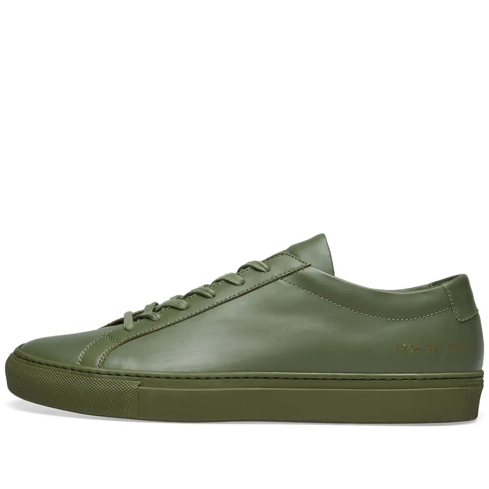 Common Projects Original Achilles Leather Trainers Low Army Green