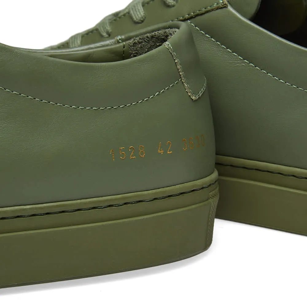 Common Projects Original Achilles Leather Trainers Low Army Green