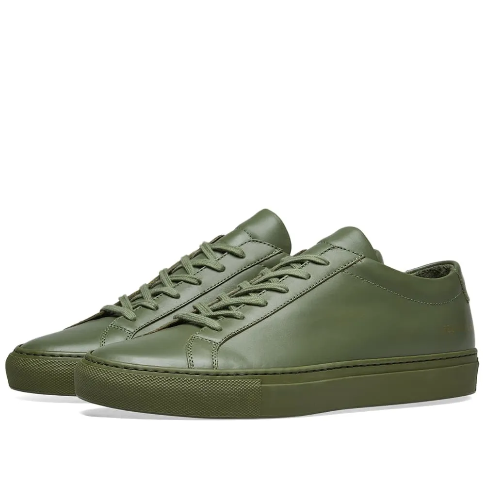 Common Projects Original Achilles Leather Trainers Low Army Green