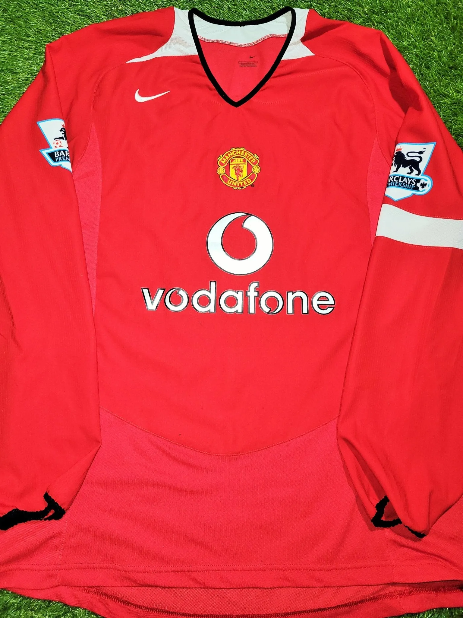 Cristiano Ronaldo Nike Manchester United 2004 2005 2006 Long Sleeve Home Soccer Jersey Shirt L