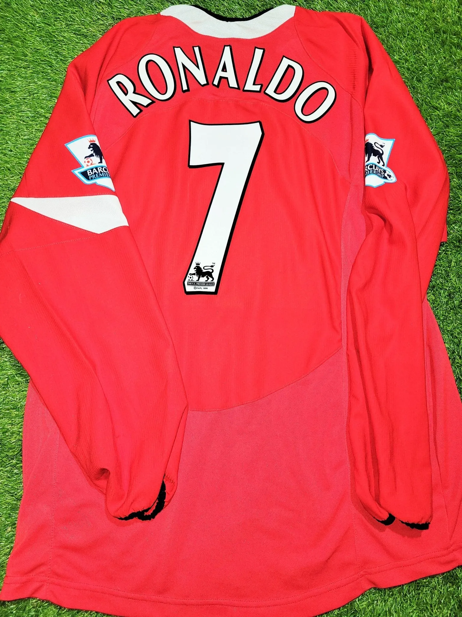 Cristiano Ronaldo Nike Manchester United 2004 2005 2006 Long Sleeve Home Soccer Jersey Shirt L