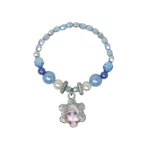 DISNEY Frozen 2 Anna & Elsa Snowflake Charm Bracelet