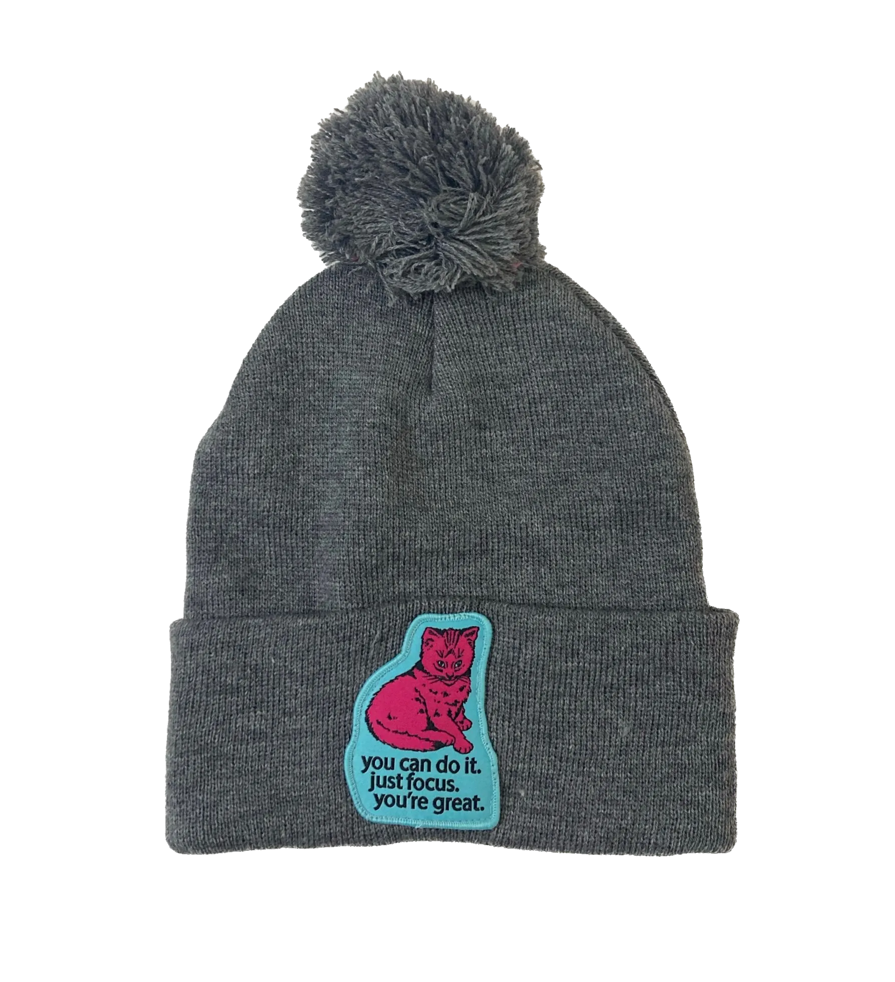 Focus Cat Winter Hat - Heather Grey