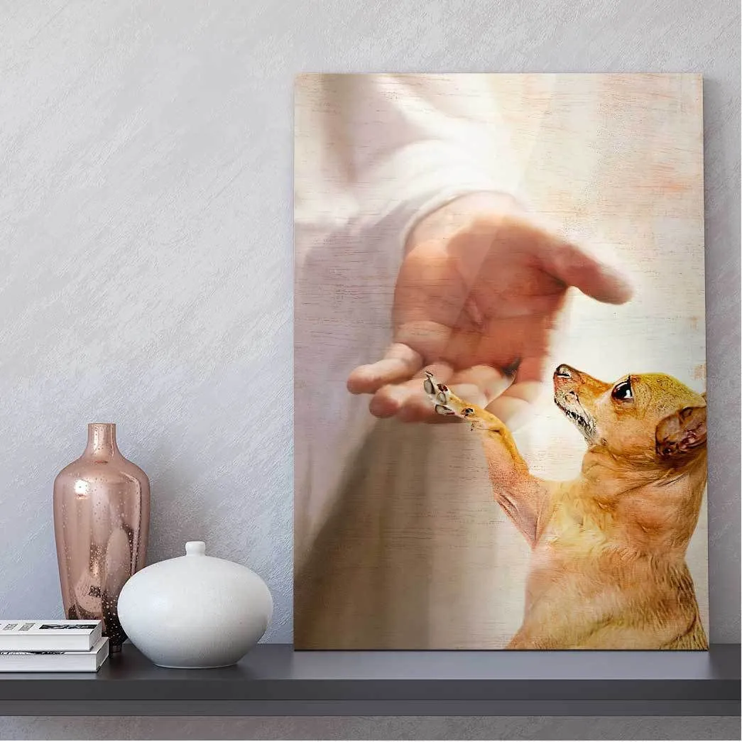 Gearhuman 3D Jesus And A Chihuahua Canvas